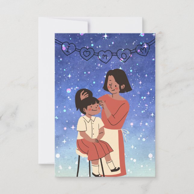 Cartão De Agradecimento Placa de dia de as mães (Frente)