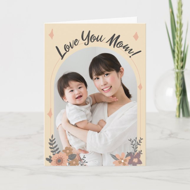 Cartão De Agradecimento Placa de dia de as mães (Frente)