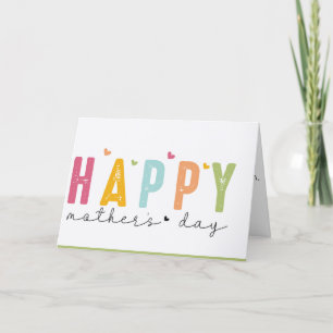 Cartão De Agradecimento Placa de Dia de as mães cômoda