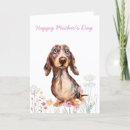 Cartão De Agradecimento Placa de Dia de as mães Dachshund