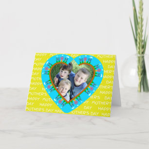 Cartão De Agradecimento Placa de Dia de as mães de Fotografia Personaliza
