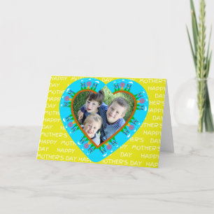 Cartão De Agradecimento Placa de Dia de as mães de Fotografia Personalizad