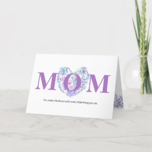 Cartão De Agradecimento Placa de Dia de as mães de Watercolor Succult & Ca