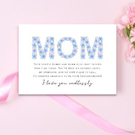 Cartão De Agradecimento Placa de Dia de as mães Elegante para tipografia f