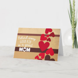 Cartão De Agradecimento PLACA DE DIA DE AS MÃES MOM DO EXCELENTE KID DO ex