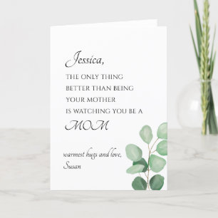 Cartão De Agradecimento Placa de Dia de as mães Sentimental do Coração par