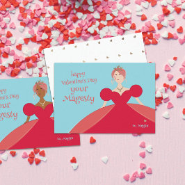 Cartão De Agradecimento Placa de Dia de os namorados da Princesa bonito