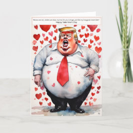 Cartão De Agradecimento Placa de Dia de os namorados Drumpf