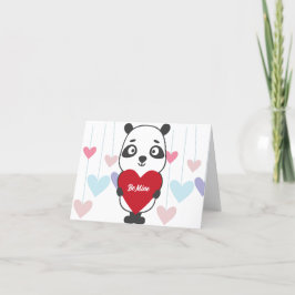 Cartão De Agradecimento Placa de Dia de os namorados Panda Bear Personaliz