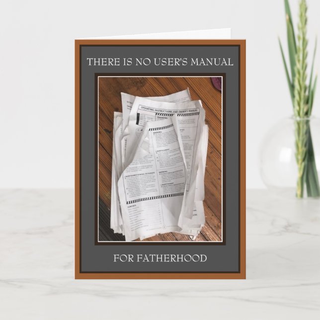 Cartão De Agradecimento placa de dia de os pais (Frente)