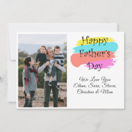 Cartão De Agradecimento Placa de Dia de os pais de Pintura para Adicionar 