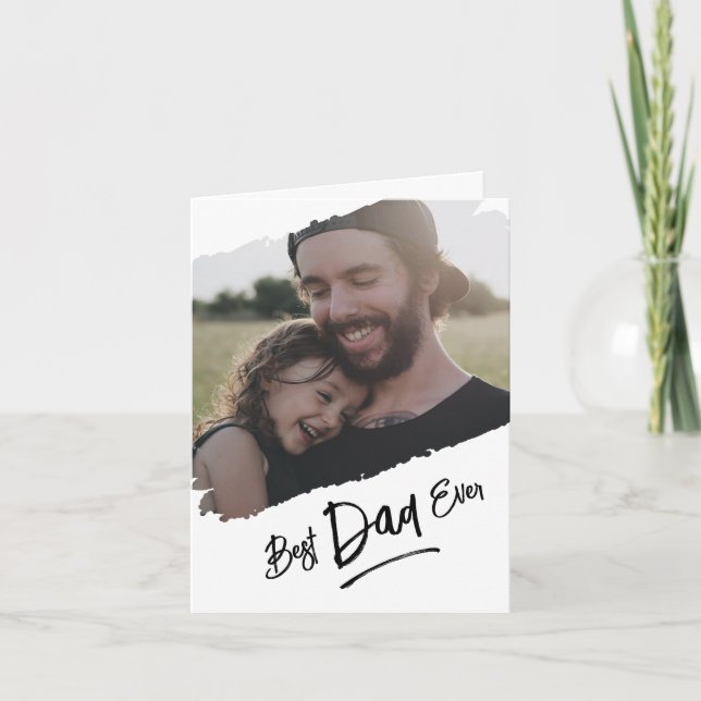 Cartão De Agradecimento Placa de dia de os pais - Melhor Pai Nunca (Frente)