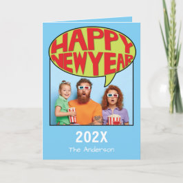 Cartão De Agradecimento Placa de Feliz ano novo de Fotografia Personalizad