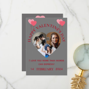 Cartão De Agradecimento Placa de feliz dia de os namorados