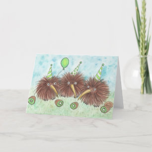 Cartão De Agradecimento Placa de Festa de aniversário de pássaro Kiwi