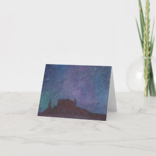 Cartão De Agradecimento Placa de Formação de Rock Starry Sky
