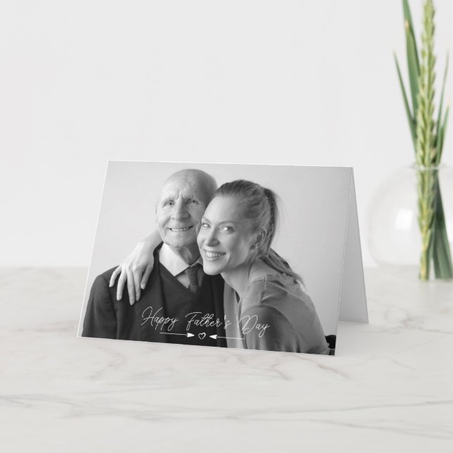 Cartão De Agradecimento Placa de Foto Dobrada do Dia de os pais Feliz (Frente)