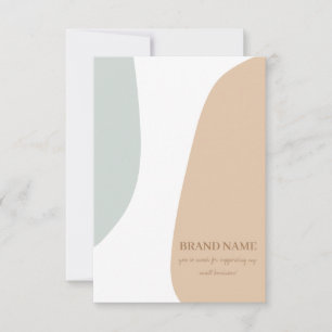 Cartão De Agradecimento Placa de Joalharia Pastel Earring