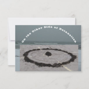 Cartão De Agradecimento Placa de Maze de Praia