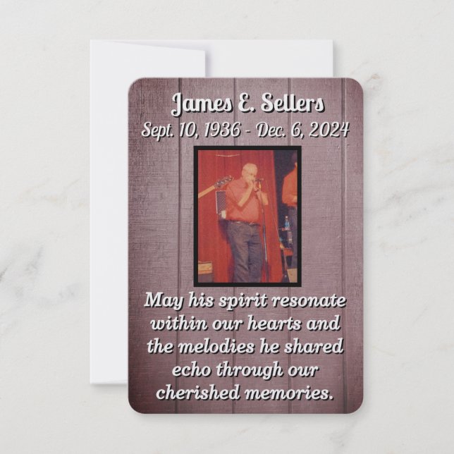 Cartão De Agradecimento Placa de memória (Frente)