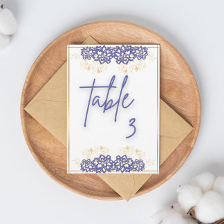 Cartão De Agradecimento Placa de Mesa plana chá de fraldas Flores roxas