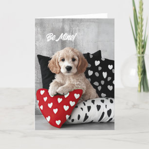 Cartão De Agradecimento Placa de Namorados de Cachorro de Goldendoodle