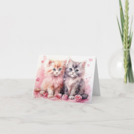 Cartão De Agradecimento Placa de Namorados dobrados