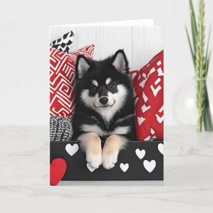 Cartão De Agradecimento Placa de Namorados para Lapphund finlandesa