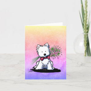 Cartão De Agradecimento Placa de Namorados Westier Terrier