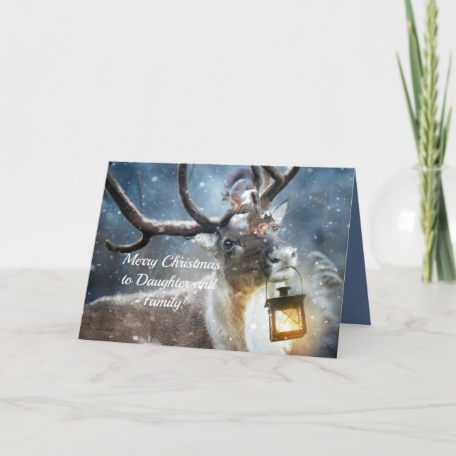 CARTÃO DE AGRADECIMENTO PLACA DE NATAL DIVERTIDA PARA FILHA E FAMÍLIA DO I (Frente)