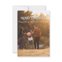 Placa de natal Merry de 3,5" x 5"