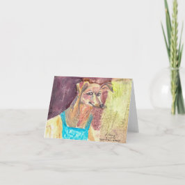 Cartão De Agradecimento Placa de Nota de Cores "Ziggy The Dog in Overalls"