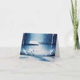 Cartão De Agradecimento Placa de Nota de Inverno Obrigado