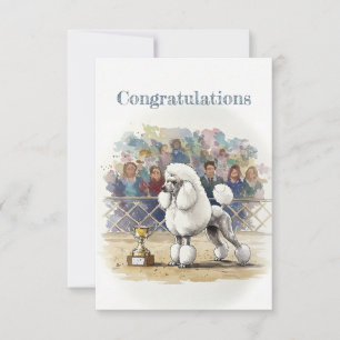 Cartão De Agradecimento Placa de Nota de Parabéns de Poodle