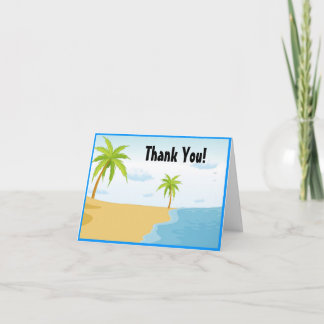 Cartão De Agradecimento Placa de Nota de Piscina de Praia Obrigado