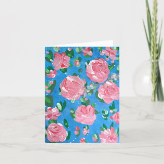 Cartão De Agradecimento Placa de Nota Floral Anna Rosa