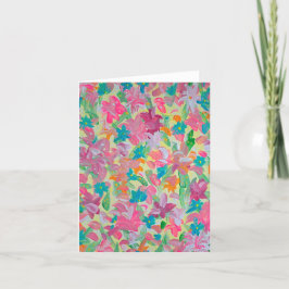 Cartão De Agradecimento Placa de Nota Floral Sunny Pastel