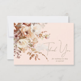 Cartão De Agradecimento Placa de Nota para Blush Neutral Obrigado