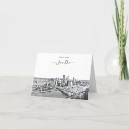 Cartão De Agradecimento Placa de Nota Personalizada Pittsburgh