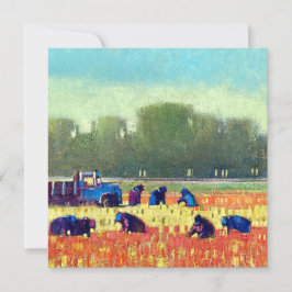 Cartão De Agradecimento Placa de Nota Simples Quadrada