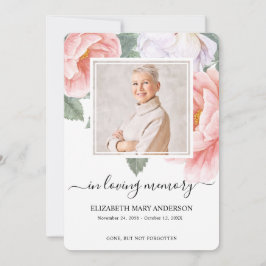 Cartão De Agradecimento Placa de Oração de Simpatia Funeral de Aquarela Bo