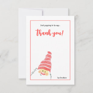 Cartão De Agradecimento Placa de Papais noeis desenhados à mão