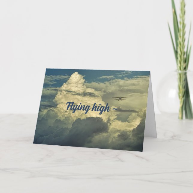 CARTÃO DE AGRADECIMENTO PLACA DE PARABÉNS DE VOO (Frente)