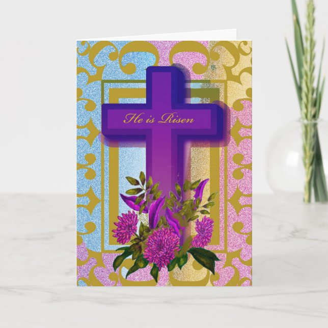 Cartão De Agradecimento Placa de páscoa (Frente)