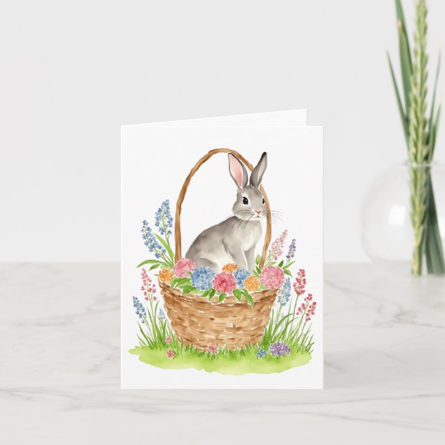 Cartão De Agradecimento Placa de Páscoa de Aquarela de Páscoa 4 (Frente)