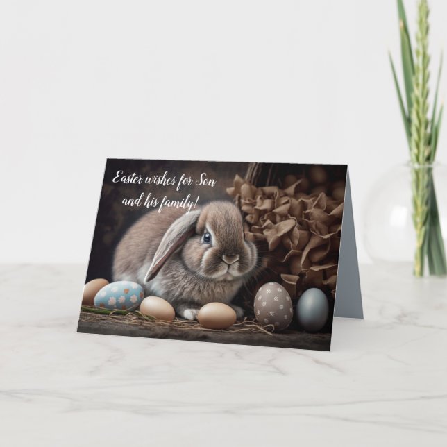 CARTÃO DE AGRADECIMENTO PLACA DE PÁSCOA FAMILIAR (Frente)