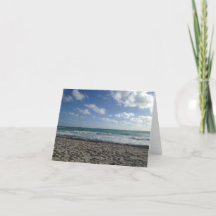 Cartão De Agradecimento Placa de praia do vazio Miami