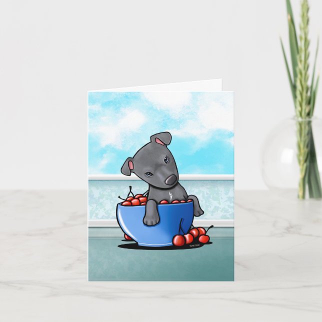 Cartão De Agradecimento Placa de Puppy para Touro (Frente)