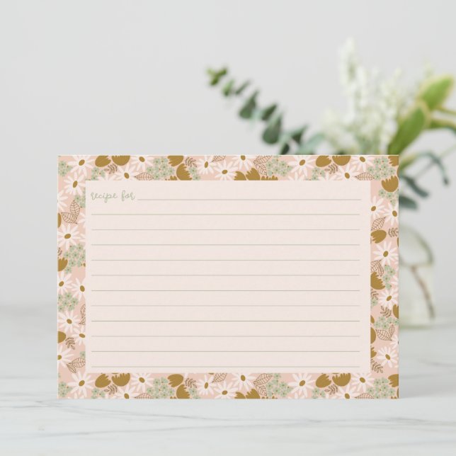 Cartão De Agradecimento Placa de recebimento de Chá de panela Floral Vinta (Em pé/Frente)