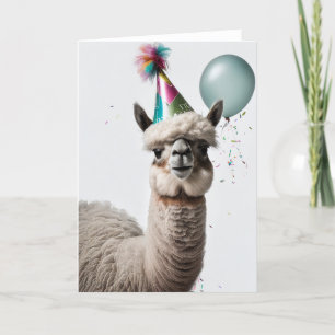 Cartão De Agradecimento Placa de saudação de Festa de aniversário Alpaca d